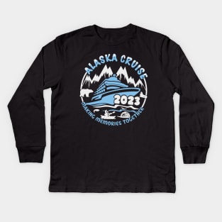 Alaska Cruise 2023 Family Friends Kids Long Sleeve T-Shirt